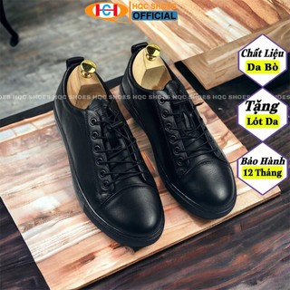 Giày da nam buộc dây HQC SHOES da bò thật đế khâu chỉ bảo hành 1 năm Gn023