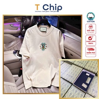 (Full Box) Áo thun tay lỡ form rộng TChip Mã H303 - Áo thun nam nữ cổ tròn unisex nhiều màu lựa chọn Oversize in hình
