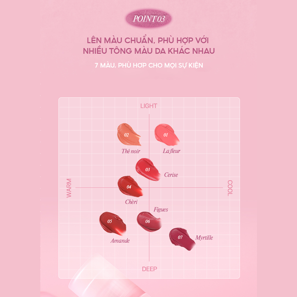 [FORENCOS] Son Kem Lâu Trôi Bisou Tattoo Velvet Tint Hỗ Trợ Môi Mềm Mịn 4g | BigBuy360 - bigbuy360.vn