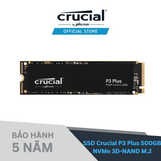 Ssd crucial p3 plus 500gb nvme 3d-nand m.2 pcie gen4 x4 ct500p3pssd8
