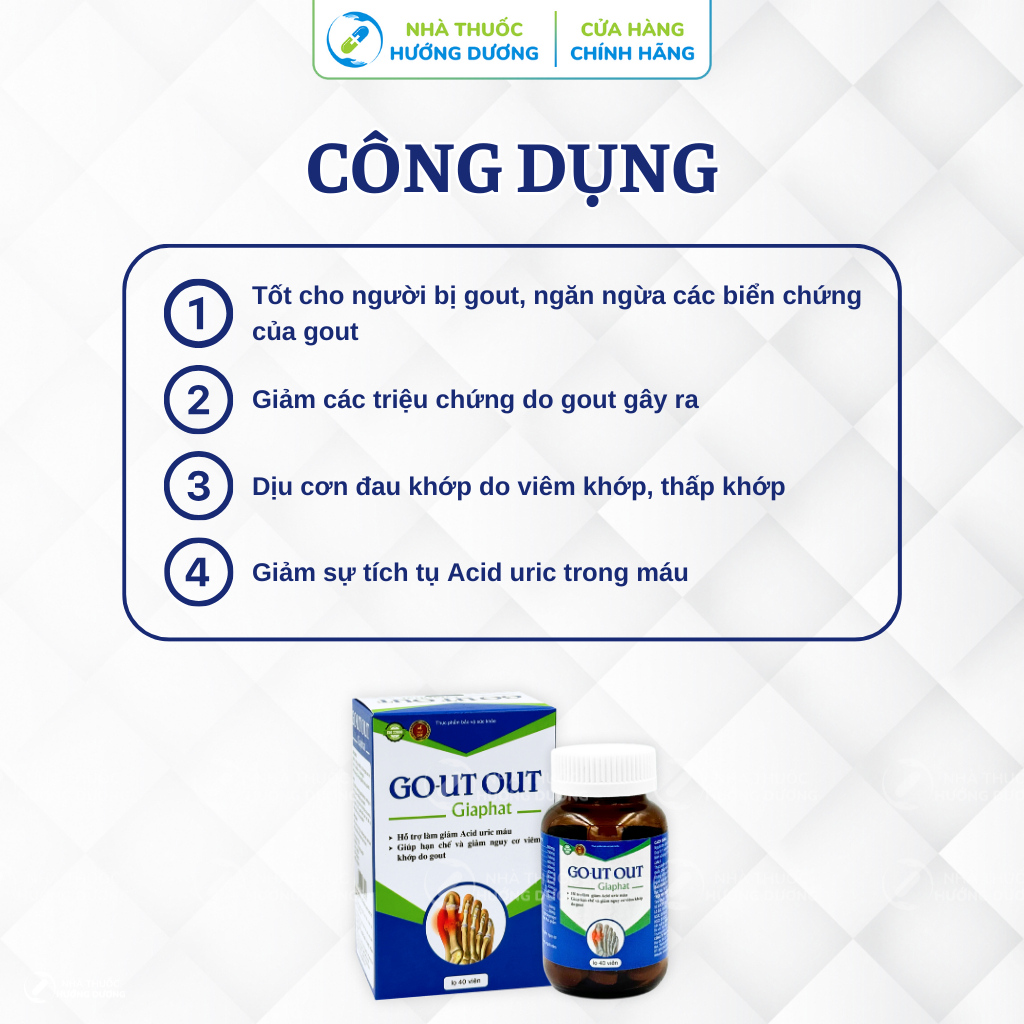 Viên Uống Giảm Đau Khớp, Sưng Khớp Do Gout, Giảm Acid Uric Trong Máu