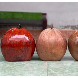 Vỏ Giữ Ấm Bình Trà Bằng Vỏ Trái Dừa (Bình Trà Xưa) - Quà Tặng Lễ Tết / Trang Trí Handmade, Decor, Crafts Memories.vn