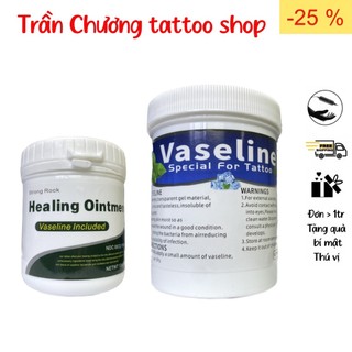 Vaseline tattoo, vaseline phun xăm, vaseline xăm hình Healing hũ 350g, 500g. Trần Chương - Đồ xăm trong tầm tay