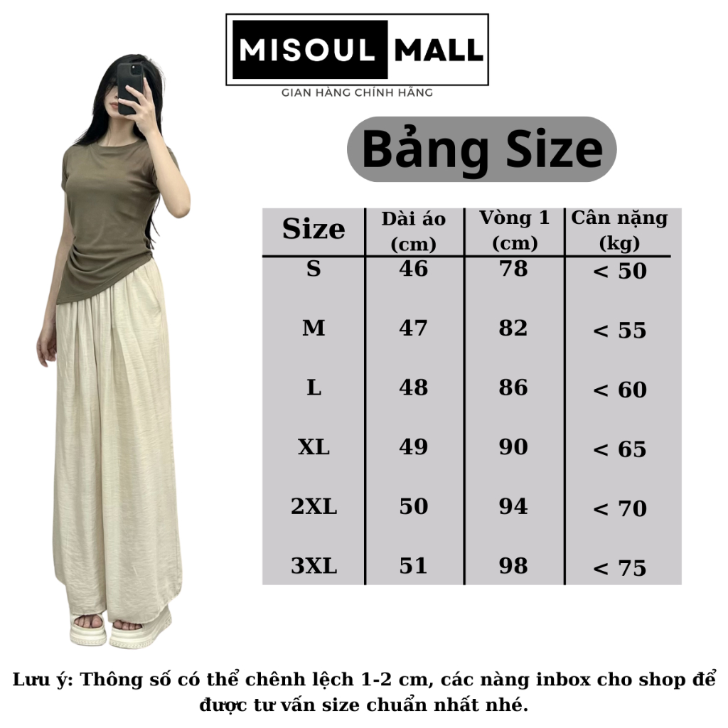 Áo thun vạt chéo rút dây MiSoul Mall xinh xắn nhiều màu, tôn dáng cổ tròn -200 | BigBuy360 - bigbuy360.vn