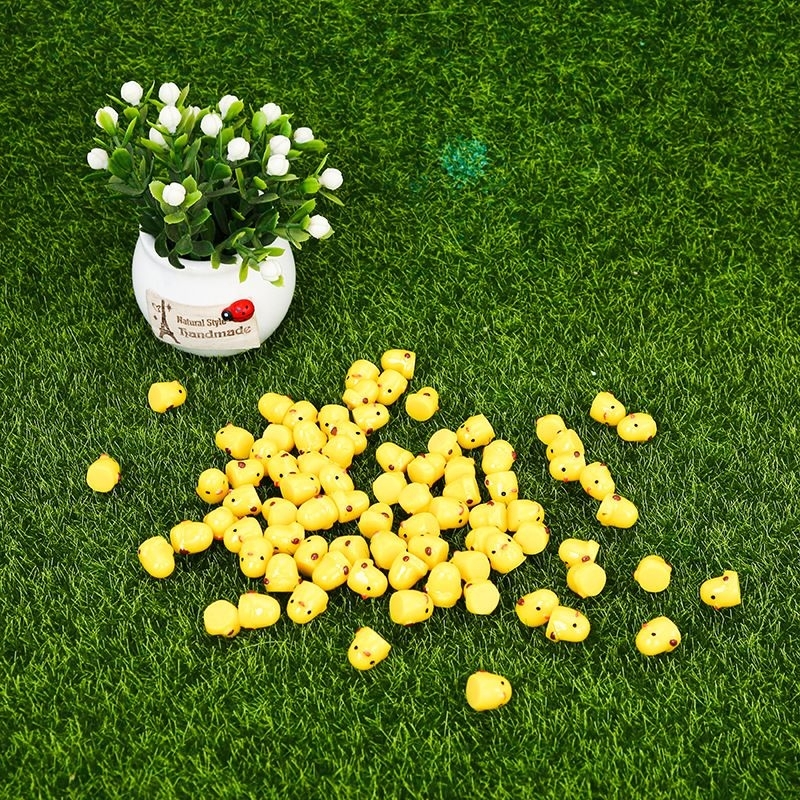 Mô hình gà con mini, mô hình trang trí tiểu cảnh, sen đá, terrarium