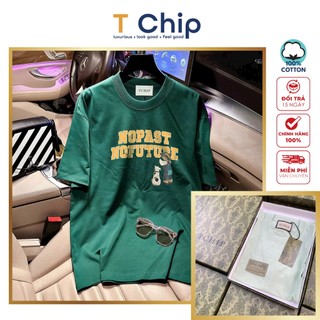 (Full Box) Áo thun tay lỡ form rộng TChip Mã H317 - Áo thun nam nữ cổ tròn unisex nhiều màu lựa chọn Oversize in hình