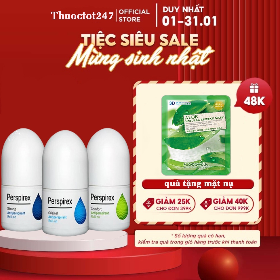 Lăn Khử Mùi Perspirex Cao Cấp Dành Cho Mọi Loại Da 20ml
