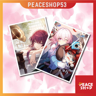 Poster postcard 300gsm honkai star rail giấy decal tranh dán tường anime manga game honkai star rail pt31