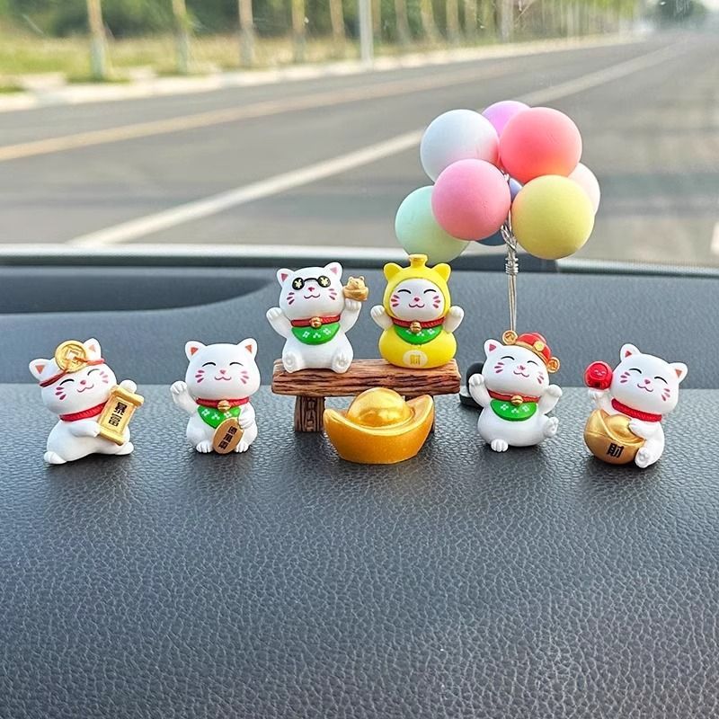 Mô Hình Mèo Lucky Mini Trang Trí Tiểu Cảnh Decord Ô tô