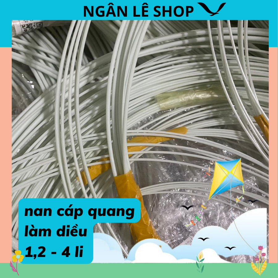 Cáp quang làm diều 1m25 1m7 giá rẻ nan cáp quang làm đuôi diều sáo 2m 3m 4m 5m