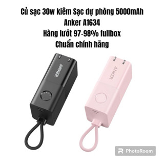 Pin sạc dự phòng 30w 2 in 1 Anker A1634-511 cũ 97-99% fullbox, vừa là củ sạc, vừa là sạc dự phòng