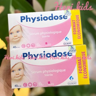 Nước muối sinh lý physiodose vệ sinh tai, mũi, mắt cho bé