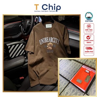 (Full Box) Áo thun tay lỡ form rộng TChip Mã H340 - Áo thun nam nữ cổ tròn unisex nhiều màu lựa chọn Oversize in hình