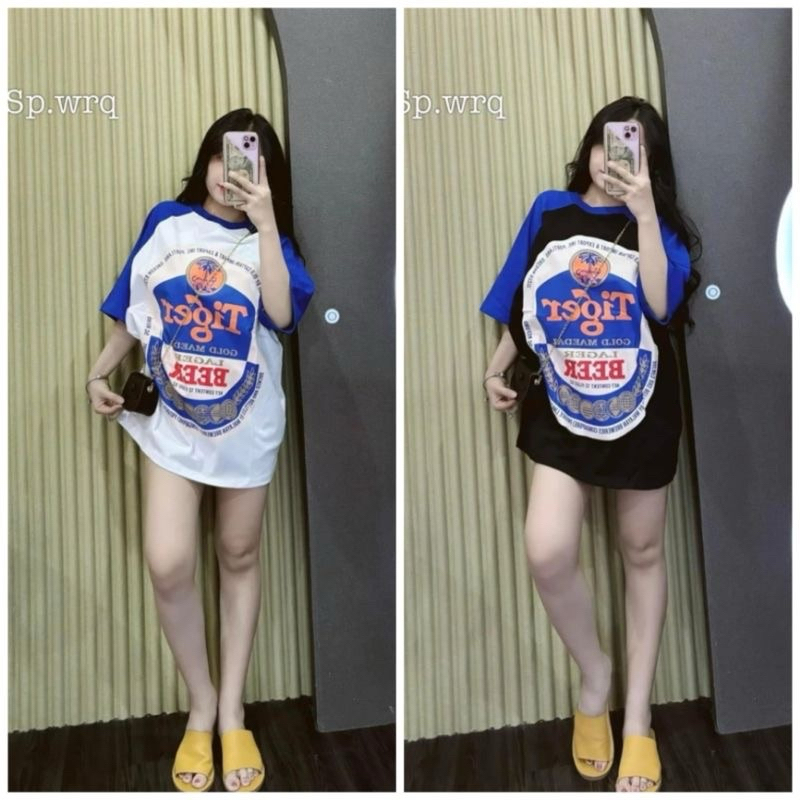 Áo thun chất cotton su form rộng tay lỡ - Tiger