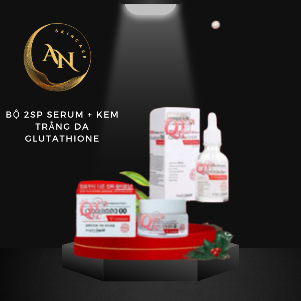 Bộ Sản Phẩm Bộ Đôi Serum, Kem Dưỡng Trắng Da, Cấp Ẩm Đa Tầng Glutathione 700mg + 5% HA Serum & Cream