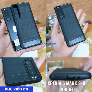 [Sony Xperia 5 Mark 2/ 3/ 4 II/ III/ IV] Ốp lưng silicon chống sốc,chống va đập cao cấp RUGGED