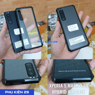 [Sony Xperia 5 Mark 1/ 2/ 3/ I/ II/ III] Ốp lưng chống sốc, chống va đập lưng trong Hybrid Air Case
