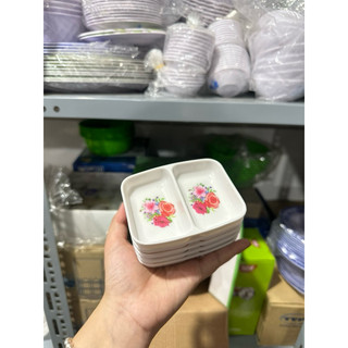 Chén chấm nhựa meka 2 ngăn