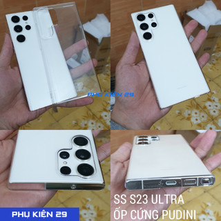 [Samsung S22/ S23/ Plus/ Ultra] Ốp lưng cứng trong suốt không ố màu Pudini