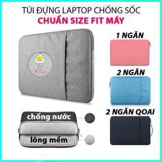 Túi đựng laptop 2 ngăn, túi chống sốc laptop chống nước, phù hợp đựng macbook air, máy tính 13 inch - 16 inch
