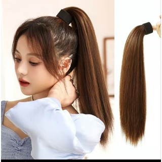 Tóc cột đui ngựa thanh quấn thẳng lửng 40_45cm