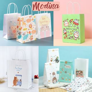 Túi giấy đựng quà sinh nhật 8/3 20/11 in hình cute đủ size từ nhỏ đến to MODINA