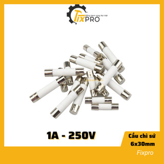 Cầu chì gốm 1a cầu chì sứ 1a 250v 6x30mm chịu nhiệt cao