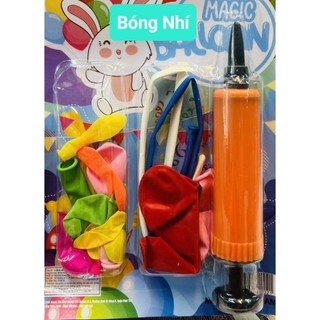 Vỉ bong bóng nhiều màu sắc kèm ống bơm mini, đồ chơi giá rẻ