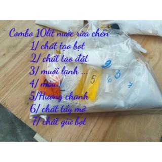 combo 10lit bột pha nước rửa chén 85k