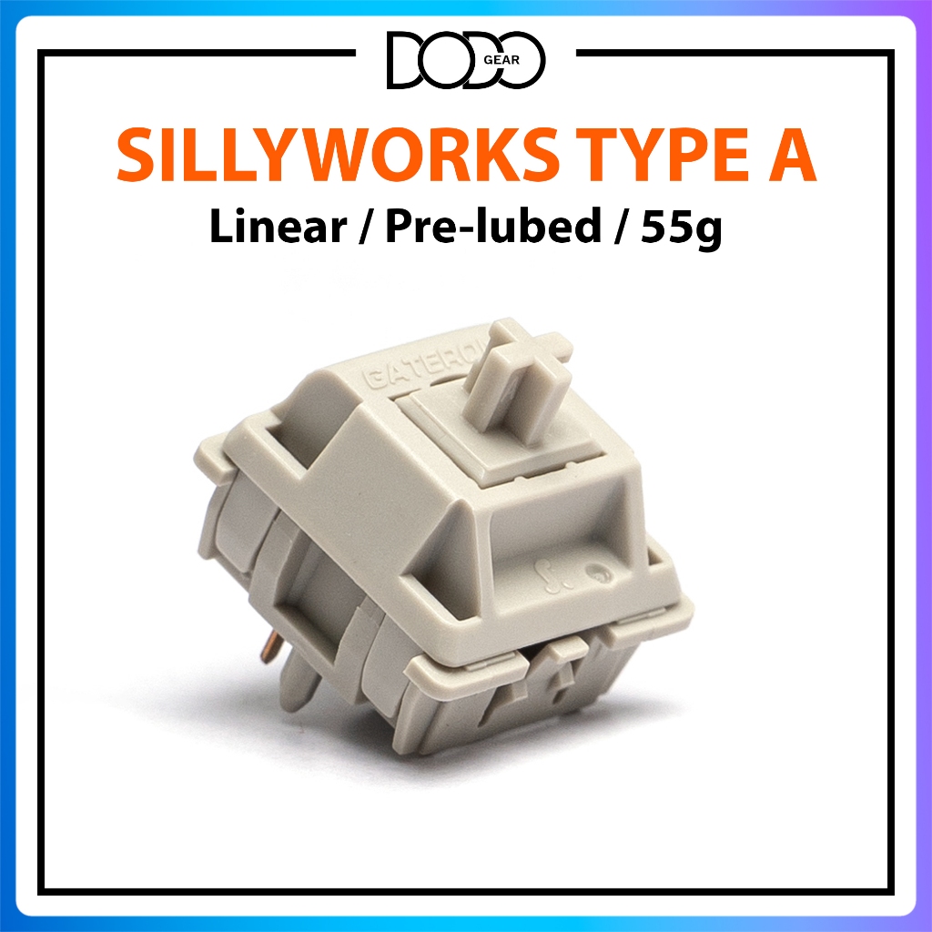 Switch Sillyworks Gateron SLAY 5 PIN Linear Tactile công tắc bàn phím Switch Sillyworks SLAY DoDo Gear