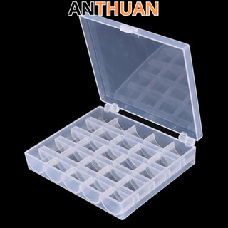 Hộp đựng suốt 25 ngăn, Hộp nhựa đựng suốt chỉ máy may - phụ kiện máy may, phụ kiện may mặc