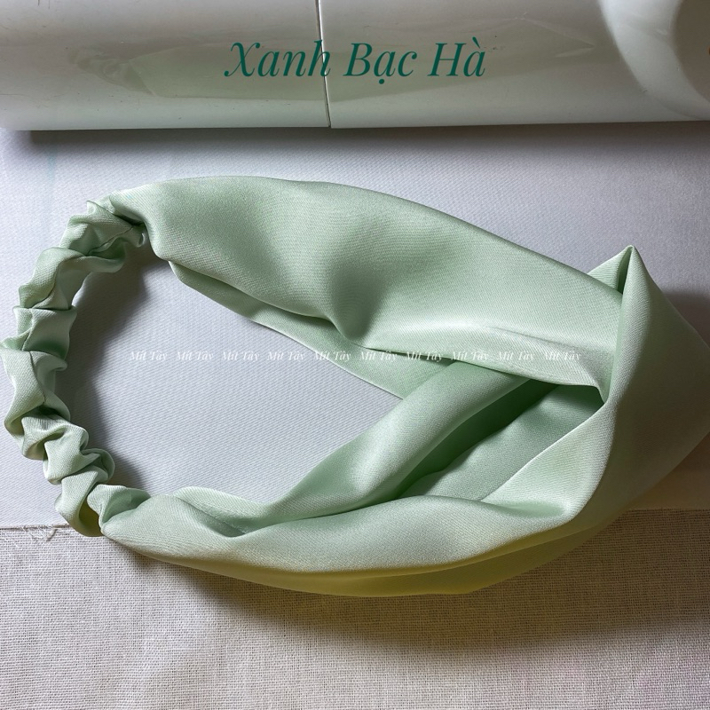Băng đô Turban vải Lụa Mít Tây thắt nhiều kiểu xinh xắn Headband Handmade