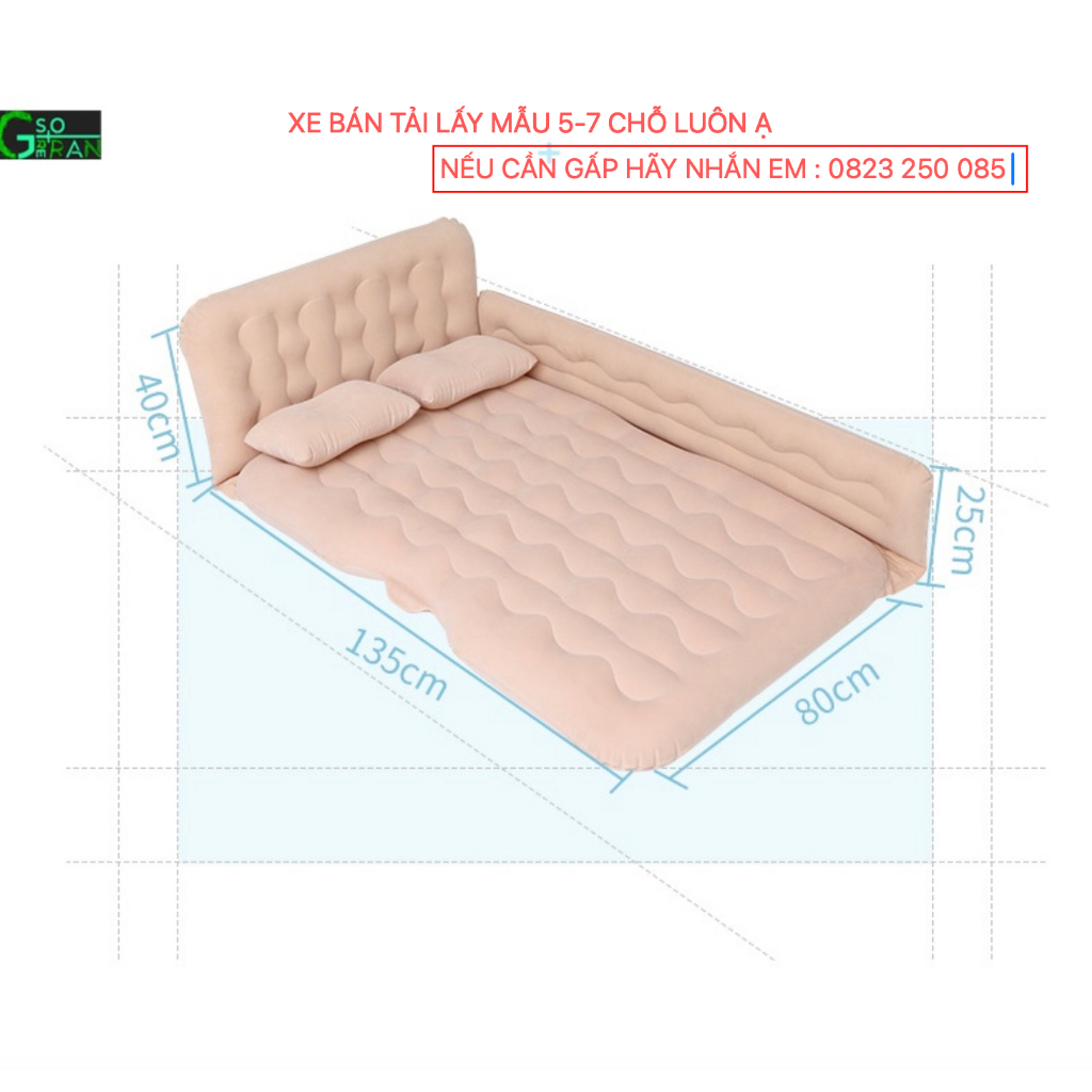 Nệm để xe hơi 4 , 5 và 7 chổ - giường hơi ô tô dùng cho để đi du lịch đi bơi nằm văn phòng