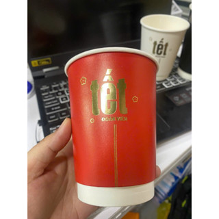 Ly giấy 360ml ép kim chữ Tết