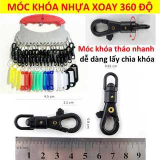 Combo 50 móc khóa nhựa xoay K360 dễ tháo Thẻ chìa khóa ra chùm Móc chìa khóa tag thẻ tên vali magic1