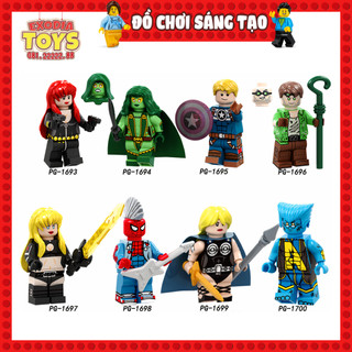 Xếp hình Minifigure Marvel Nhân vật siêu anh hùng và kẻ phản diện - Đồ Chơi Lắp Ghép Sáng Tạo - POGO PG8193