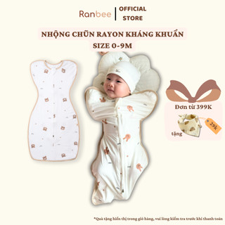 Nhộng Chũn Cho Bé Chính Hãng RANBEE Chất Rayon Cao Cấp Mềm Mại Co Giãn 4 chiều Size 0-9M