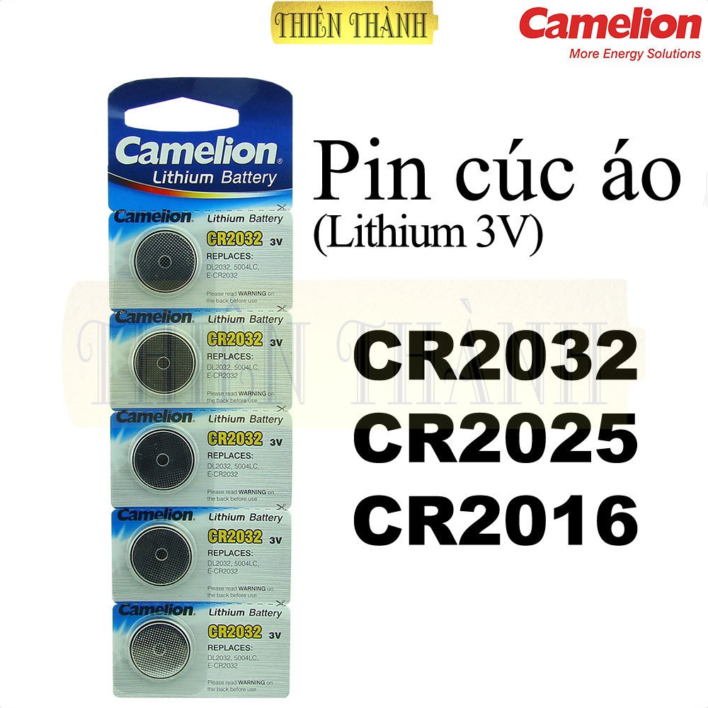 Buôn sỉ pin cúc áo Camelion CR2032,CR2025,CR2016,pin Lithium 3V,pin nút áo 3V,pin đồng hồ