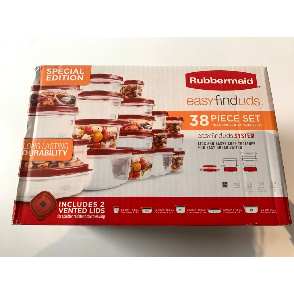Hộp nhựa đựng thực phẩm Rubbermaid 38 chi tiết