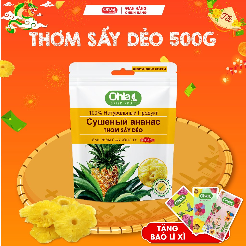 Thơm sấy dẻo Ohla 500gr