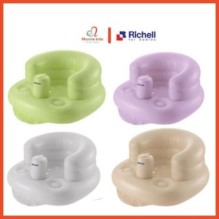 Ghế hơi tập ngồi Richell 7m+, ghế hơi tập ngồi cho bé an toàn đàn hồi cao - Monnie Kids