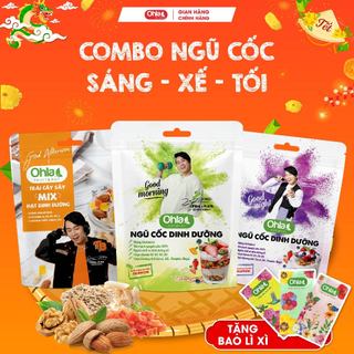 Ngũ cốc dinh dưỡng ăn tối Oatmeal Karik x Ohla yến mạch, hạnh nhân, trái cây sấy dẻo 40g và 180g