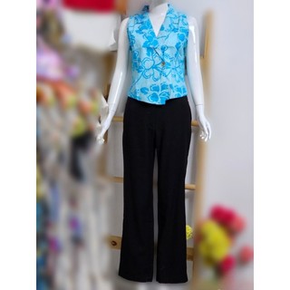 Mẫu áo cổ danton vạt lệch