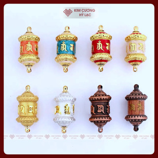 Kinh luân đeo cổ chú om mani cao 3,45cm
