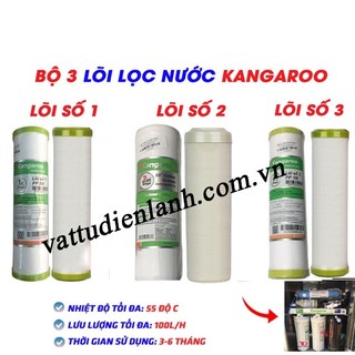 Lõi lọc nước Kangaroo 1,2,3, bộ 3 lõi lọc nước dùng cho máy lọc nước RO