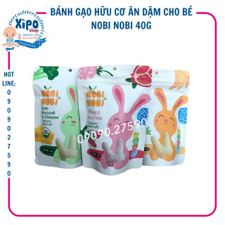 Bánh gạo hữu cơ ăn dặm cho bé nobi nobi 40g