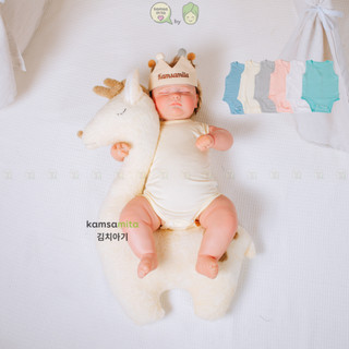 Bodysuit Cho Bé Trai, Bé Gái Sơ Sinh Từ 3-12kg KAMSAMITA Vải Cotton Lụa Trơn Basic,Body Chip Cho Bé Mặc Nhà Mềm Mại S05
