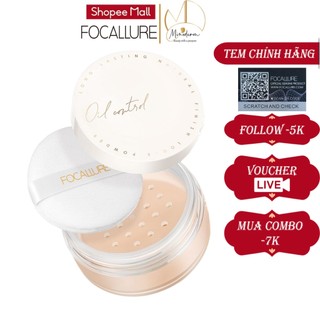 Phấn phủ FOCALLURE dạng bột, kiểm soát dầu, Không vón cục bột mờ 12g FA-201