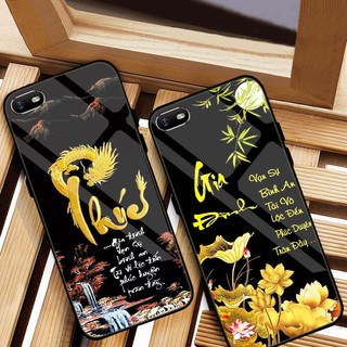 Ốp Lưng OPPO A1K, REALME C2 Mặt Lưng Kính Cường Lực In 3D Cao Cấp