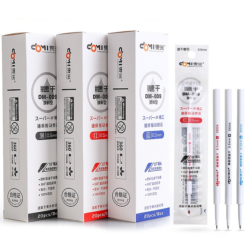 Ngòi bút gel 0.5mm 11cm Penly dùng cho bút MURA và DOMI đầu bullet ST mực xanh đỏ đen DM-009